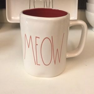 Rae Dunn “MEOW” mug in red, large letters!!
